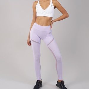 Gymshark simply mesh pastel lilac leggings